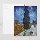 Carte Postale Vincent Van Gogh Route de campagne en Provence par (Devant / Derrière)