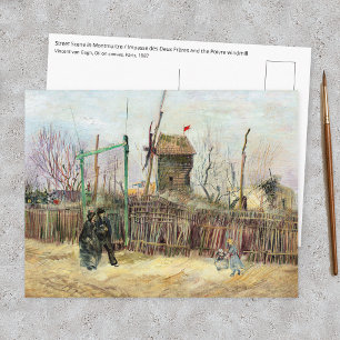 Carte Postale Vincent van Gogh - Scène de rue à Montmartre