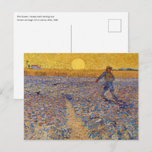 Carte Postale Vincent van Gogh - Semeur au soleil couchant