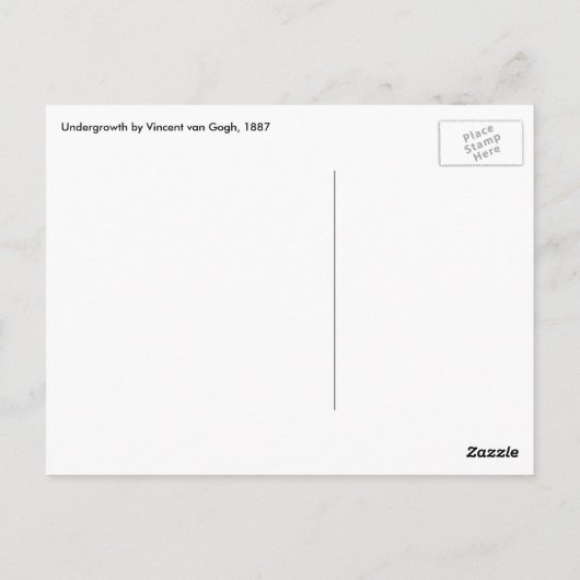 Carte Postale Vincent van Gogh - Sous-croissance (Dos)
