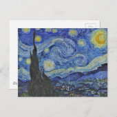 Carte Postale Vincent van Gogh Starry Night GalleryHD Fine Art (Devant / Derrière)