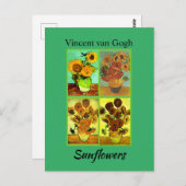Carte Postale Vincent van Gogh, Sunflowers, (Devant / Derrière)