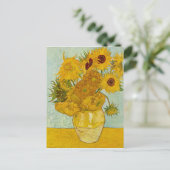 Carte Postale Vincent Van Gogh Sunflowers Art (Debout devant)