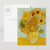 Carte Postale Vincent Van Gogh Sunflowers Art (Devant / Derrière)