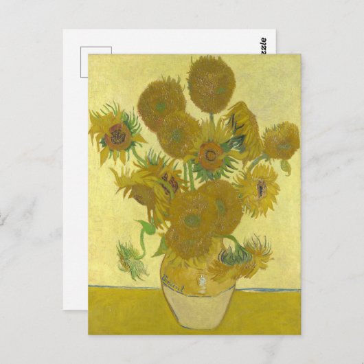 Carte Postale Vincent Van Gogh - Tournesols, Quatrième Version (Devant / Derrière)