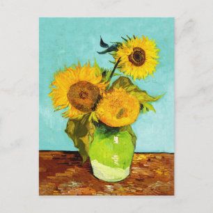 Carte Postale Vincent Van Gogh Trois Tournesols Dans Un Vase