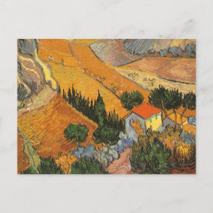 Carte Postale Vincent van Gogh - Vallée avec Plowman