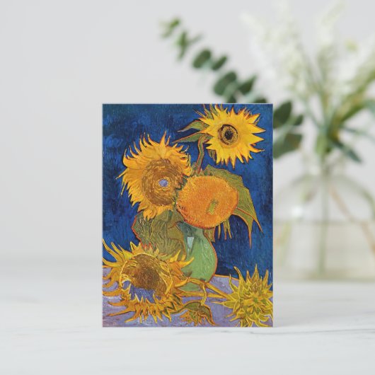 Carte Postale Vincent van Gogh - Vase avec cinq tournesols (Debout devant)
