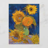 Carte Postale Vincent van Gogh - Vase avec cinq tournesols (Devant)