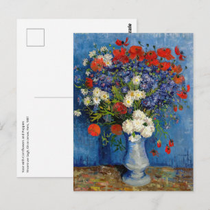Carte Postale Vincent van Gogh - Vase avec Cornflowers & Poppies