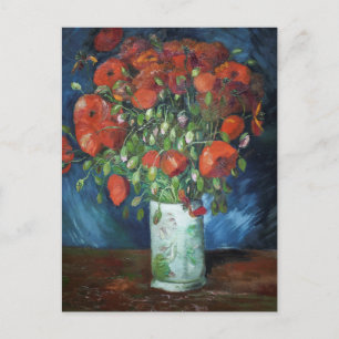 Carte Postale Vincent van Gogh Vase avec des pavots Peinture