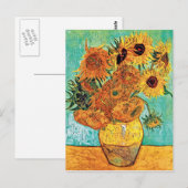 Carte Postale Vincent Van Gogh - Vase Avec Douze Tournesols (Devant / Derrière)
