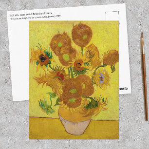 Carte Postale Vincent van Gogh - Vase avec quinze tournesols