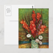 Carte Postale Vincent van Gogh - Vase avec Red Gladioli (Devant / Derrière)