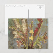 Carte Postale Vincent van Gogh - Vase de la vie morte avec Gladi (Devant / Derrière)
