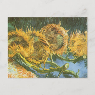 Carte Postale Vincent van Gogh - Vie morte : Quatre tournesols c