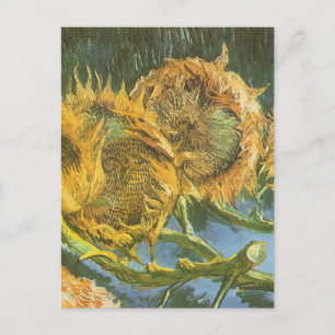 Carte Postale Vincent van Gogh - Vie morte : Quatre tournesols c