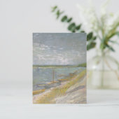 Carte Postale Vincent van Gogh - Vue d'une rivière avec des bate (Debout devant)