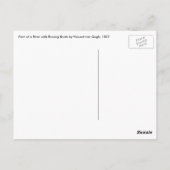 Carte Postale Vincent van Gogh - Vue d'une rivière avec des bate (Dos)