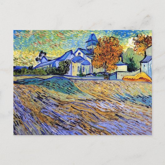 Carte Postale Vincent Van Gogh - Vue sur l'asile et la chapelle (Devant)