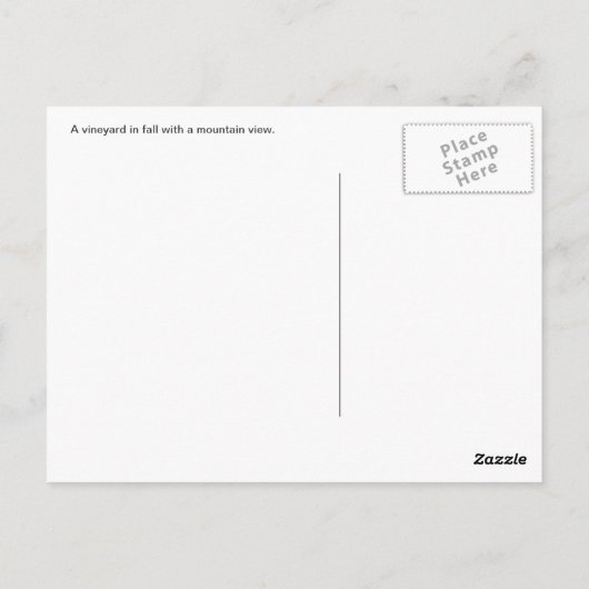 Carte Postale Vineyard (Dos)