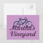 Carte postale Vineyard Bicyclette (Devant / Derrière)