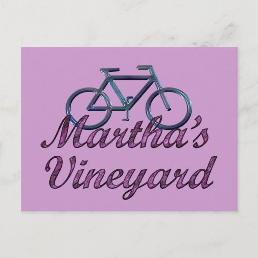 Carte postale Vineyard Bicyclette (Devant)