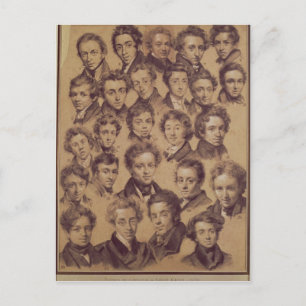 Carte Postale Vingt-cinq élèves du Studio d'Antoine