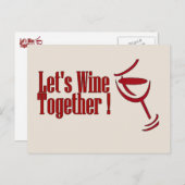 Carte Postale Vins ensemble ! (Devant / Derrière)