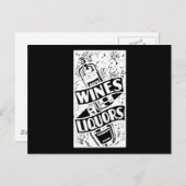 Carte Postale Vins et liqueurs blancs (Devant / Derrière)
