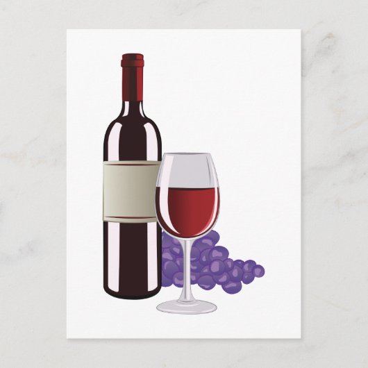 Carte Postale Vins et raisins (Devant)