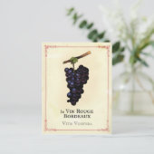 Carte Postale Vins rouges Bordeaux (Debout devant)