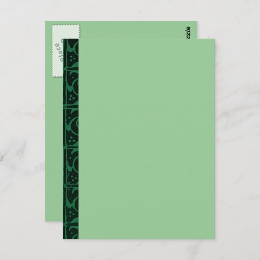 Carte Postale Vins vintages Vert foncé (Devant / Derrière)