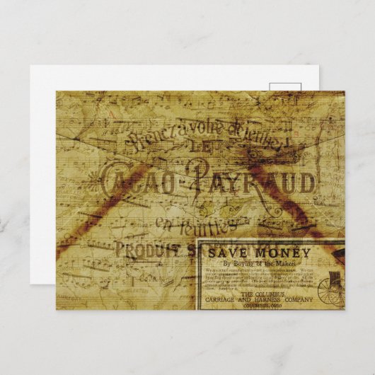 Carte Postale Vintage (Devant / Derrière)