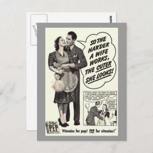 carte postale vintage (Devant / Derrière)