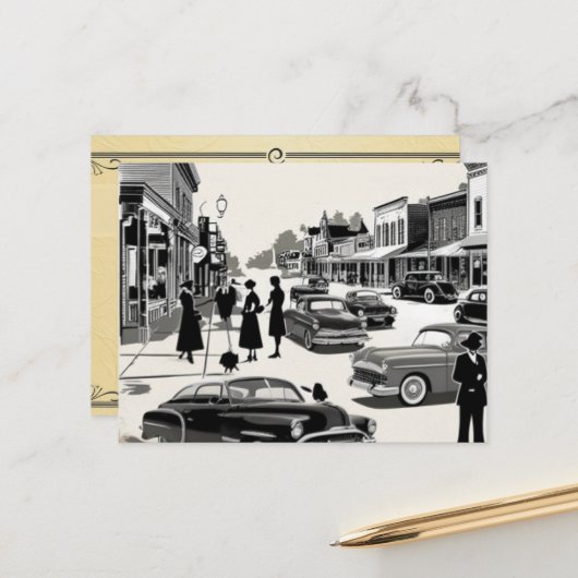 Carte Postale vintage (Devant/Arrière en situation)