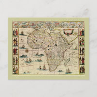 Vintage 1660's Africa Map by Willem Janszoon Blaeu