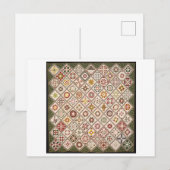 Carte postale vintage 1800s Friendship Quilt (Devant / Derrière)