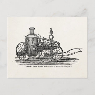 Carte Postale Vintage 1800s Steam Fire Engine Antique Fire Truck