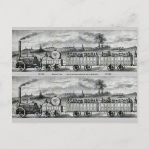 Carte Postale Vintage 1831 Rail Train Bookmark