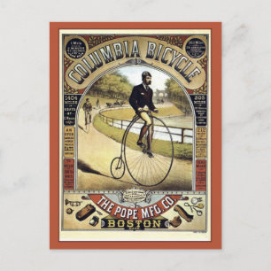 Carte Postale Vintage 1890s antique American bicycle advertising