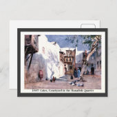 Carte Postale Vintage 1900 Égypte Caire Cour Hanafieh (Devant / Derrière)