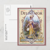 Carte postale vintage 1901 Délimiteur Magazine Cou (Devant / Derrière)