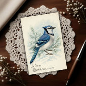 Carte Postale Vintage 1908 Geai Bleu Noël 