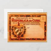 Carte postale vintage 1915 du Cuba (Devant / Derrière)