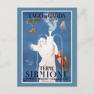 Carte Postale Vintage 1920 Sirmione Voyage italien ad