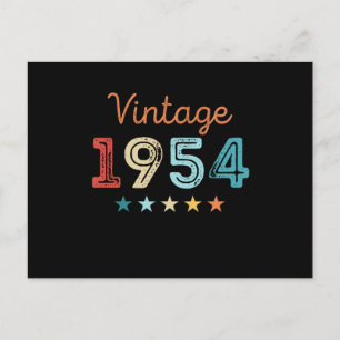 Carte Postale Vintage 1954 70e anniversaire Retro Cadeau 70 ans