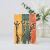 Carte Postale Vintage 3 girafes (Debout devant)