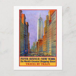 Carte Postale Vintage, 5th Ave New York