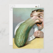 Carte postale vintage à nez de saucisse (Devant / Derrière)